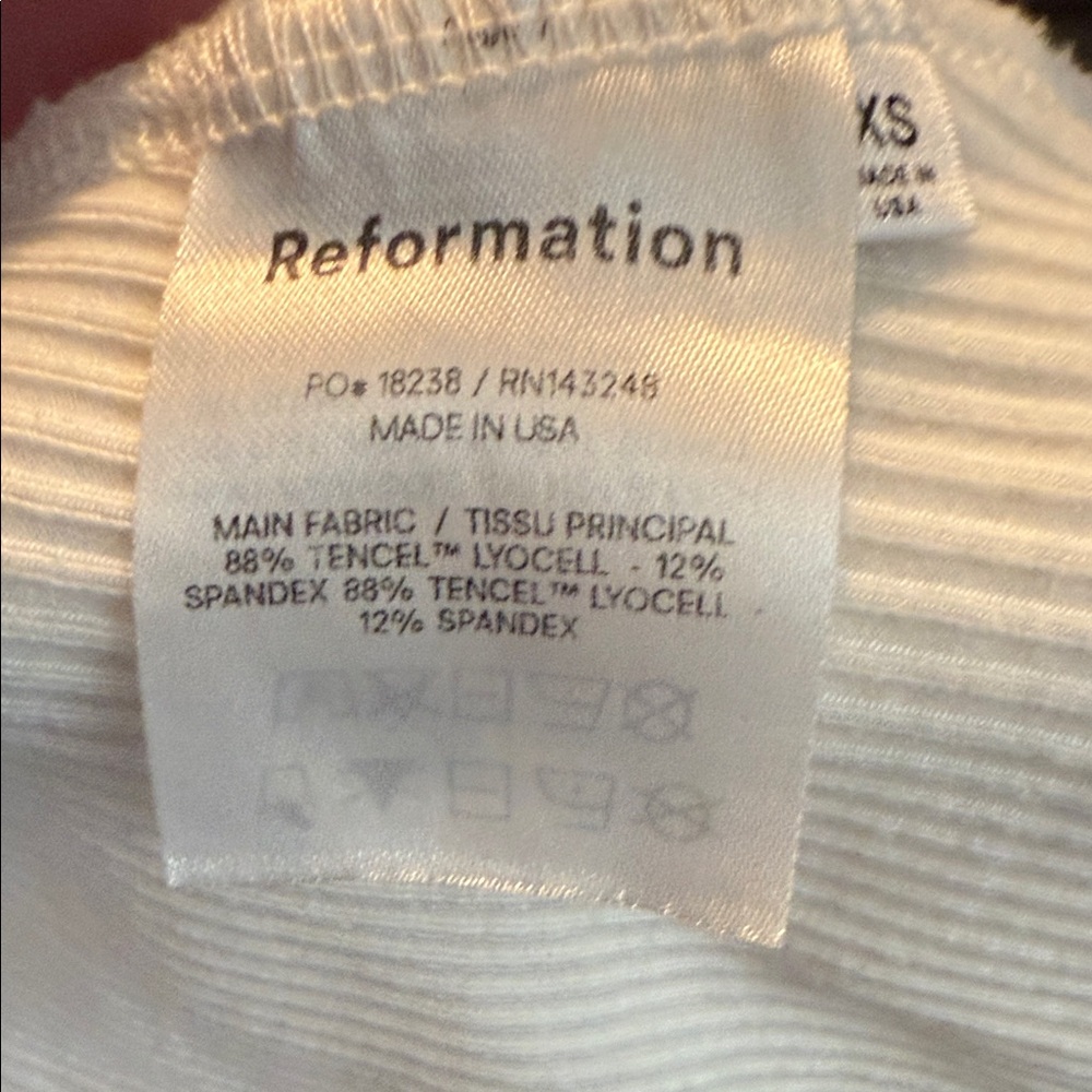 Reformation Ivory Ribbed Tank Top - Picture 5 of 5